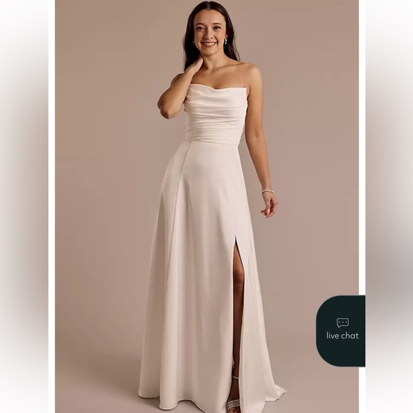 DB Studio Matte Satin A Line Dress - Picture 1 of 6